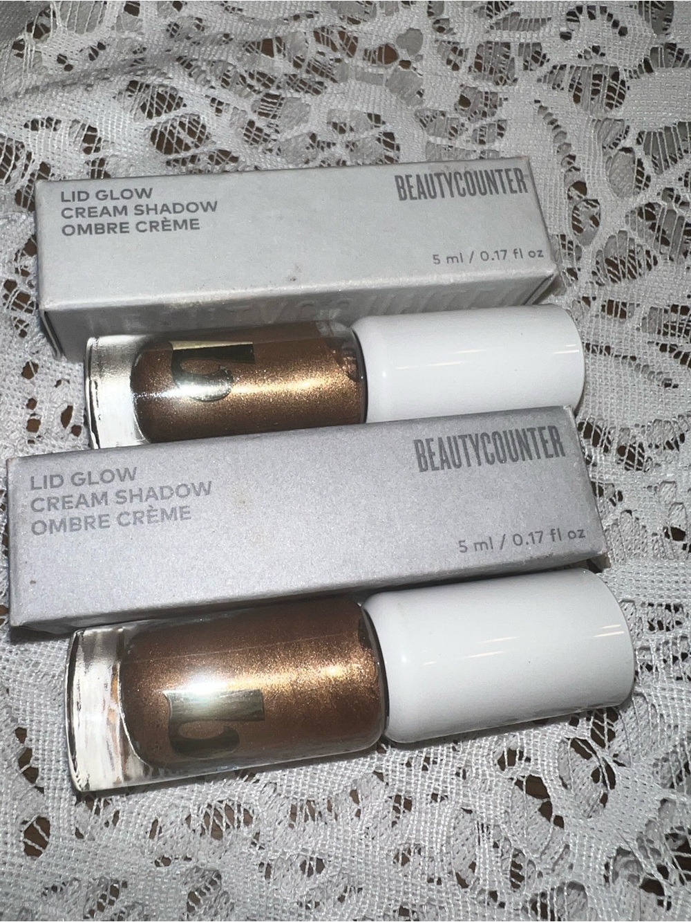 Beautycounter Cream liquid Eyeshadow Bundle: 2 x Sepia